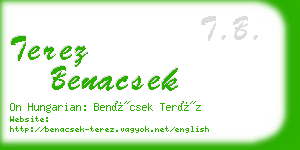 terez benacsek business card